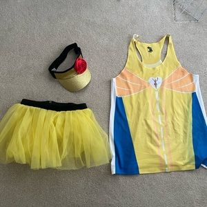 Belle Princess Running Costume: Tank, Tutu, Visor